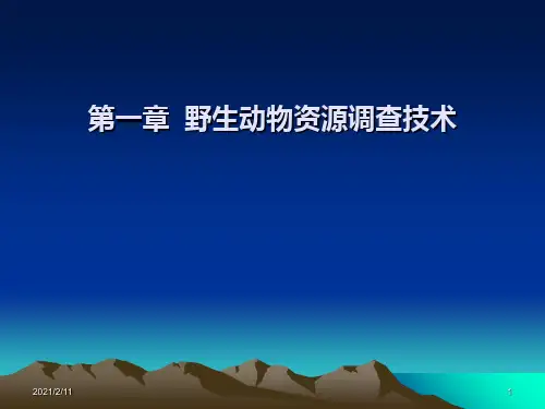 04野生动物资源调查技术解析