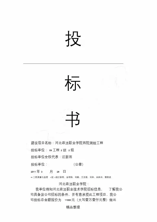 测绘工程投标书文件.doc