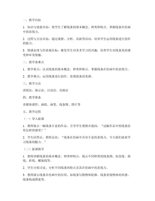 初中美术招教面试教案模板