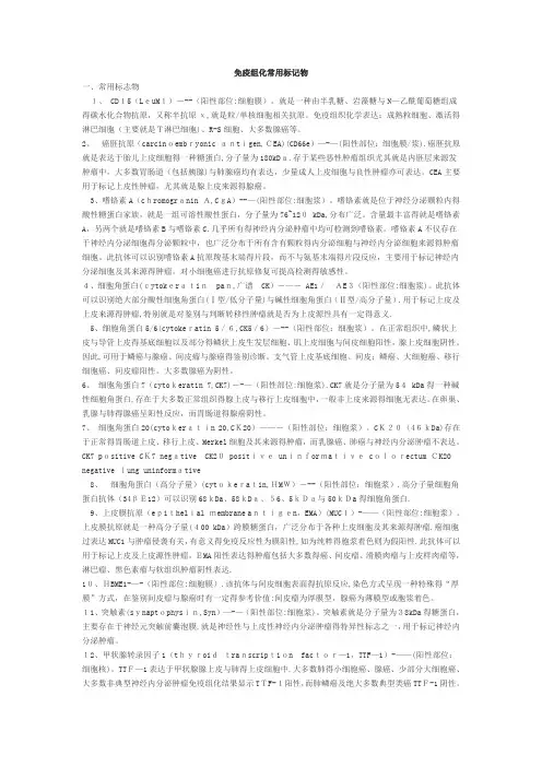免疫组化常用标记物