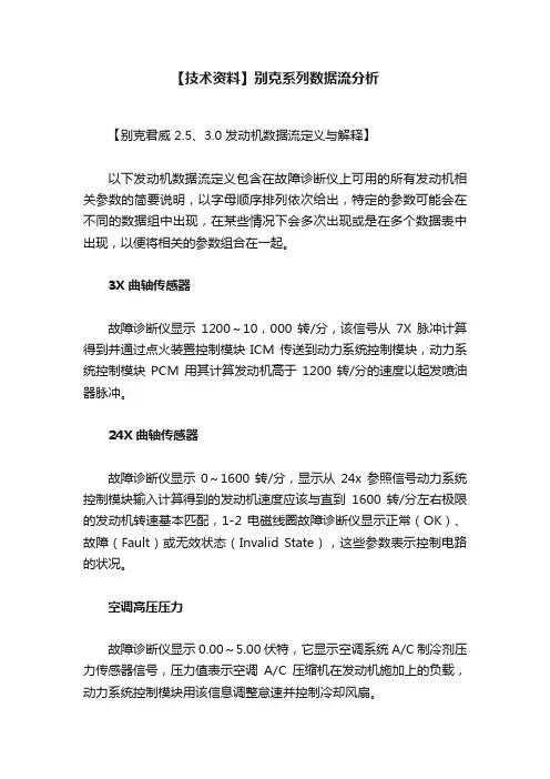 【技术资料】别克系列数据流分析