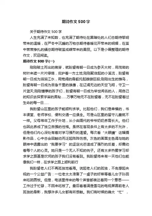 期待作文500字