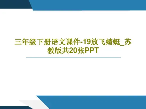 三年级下册语文课件-19放飞蜻蜓_苏教版共20张PPT22页PPT