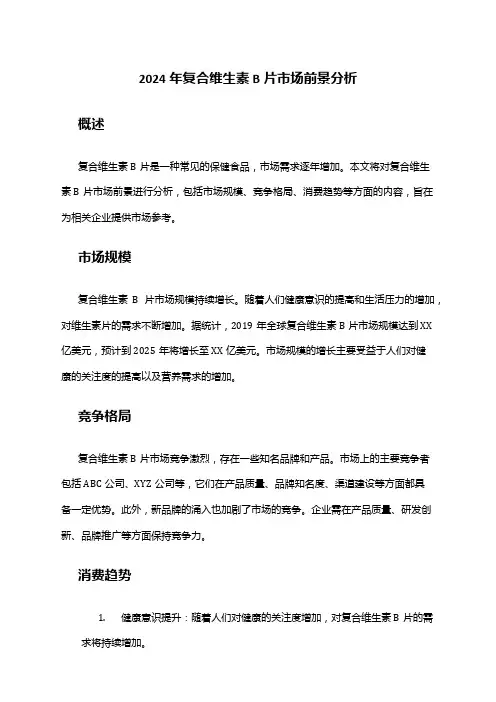 2024年复合维生素B片市场前景分析