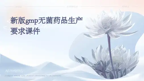 新版GMP无菌药品生产要求课件