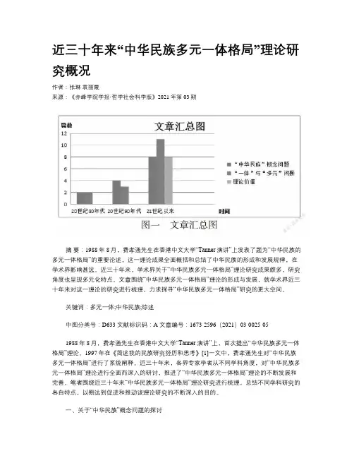 近三十年来“中华民族多元一体格局”理论研究概况