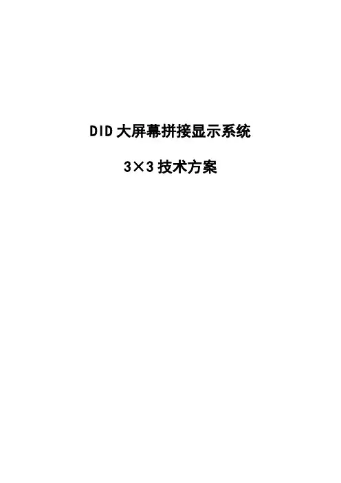 大屏拼接3X3方案硬件部份