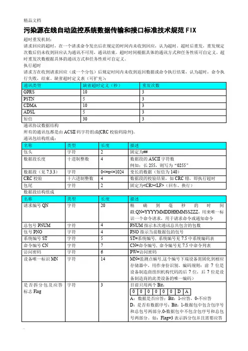 数据传输和接口标准技术规范协议