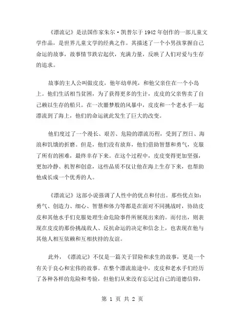 漂流记作文范文