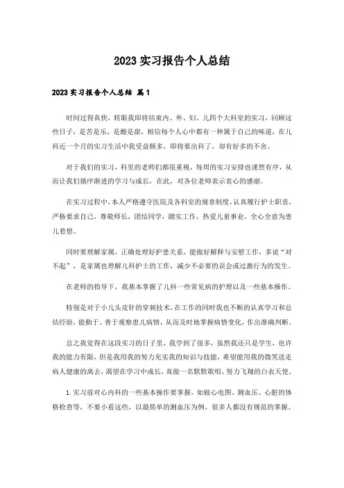 2023实习报告个人总结_4