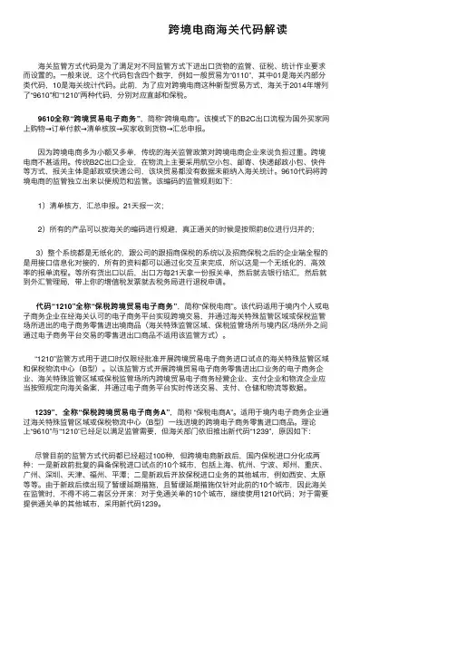 跨境电商海关代码解读