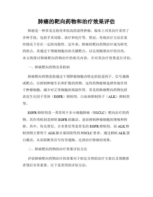 肺癌的靶向药物和治疗效果评估