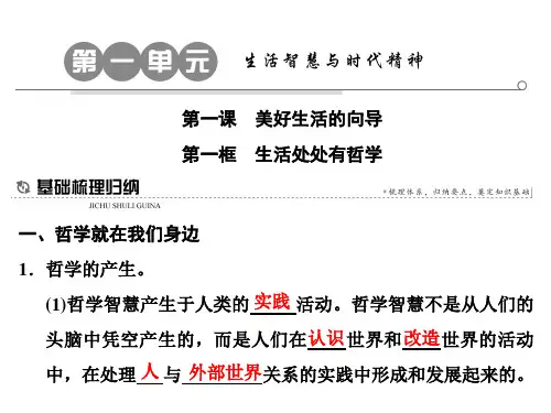 高中政治第一课美好生活的向导第一框生活处处有哲学课件新人教必修4