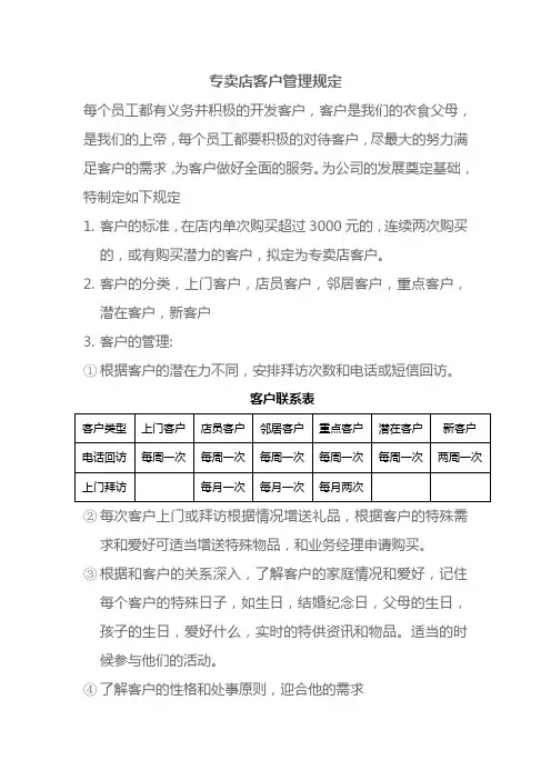 客户标准
