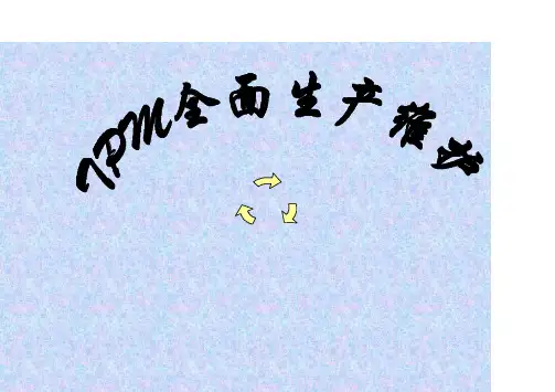 (TPM生产维护)全面生产维护
