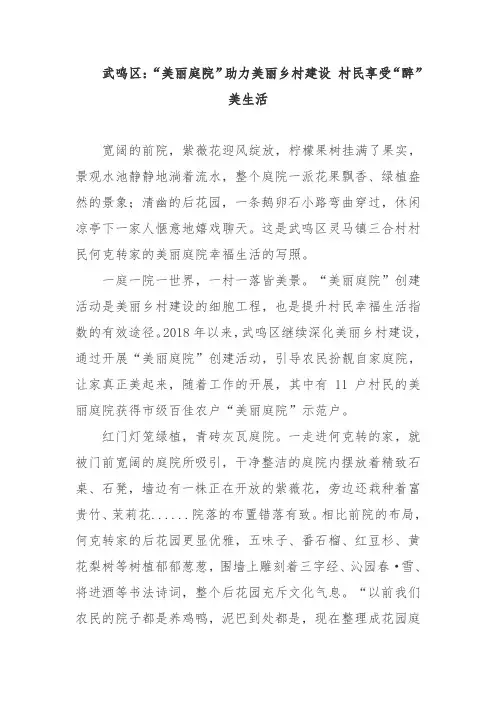 武鸣区美丽庭院