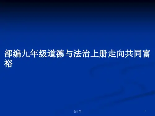 部编九年级道德与法治上册走向共同富裕PPT学习教案