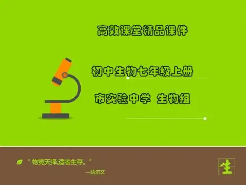 初中生物七年级上册高效课堂资料--《食物链和食物网》