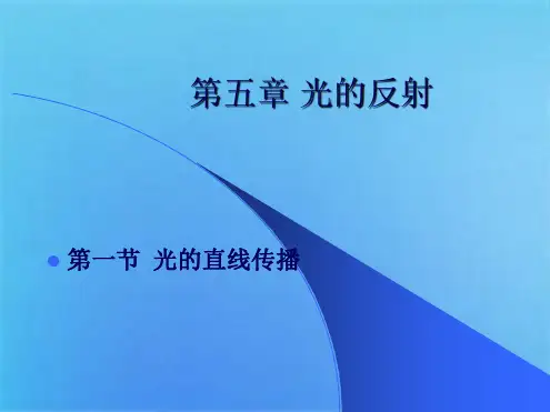初中物理初二物理光的直线传播(共10张PPT)