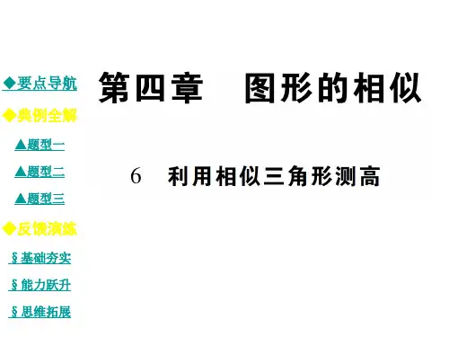 九年级数学上册 4.6 利用相似三角形测高课件 (新版)北