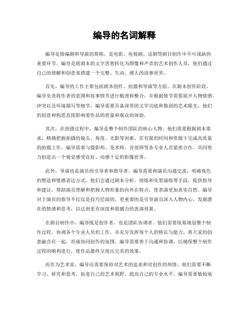 编导的名词解释