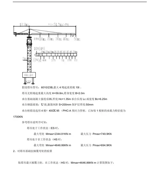 塔吊基础计算书