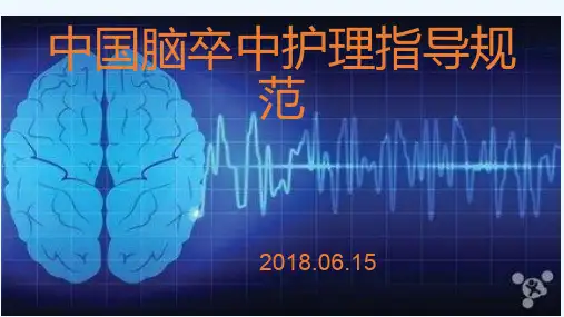 中国脑卒中护理指导规范标准 (2)