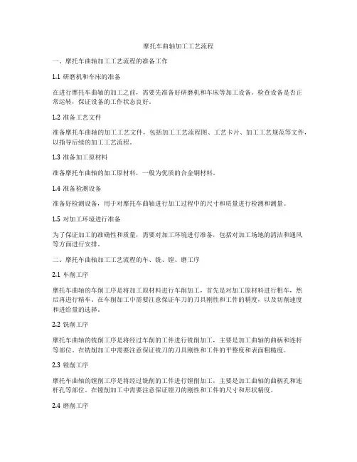 摩托车曲轴加工工艺流程