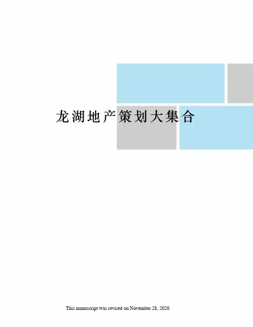 龙湖地产策划大集合