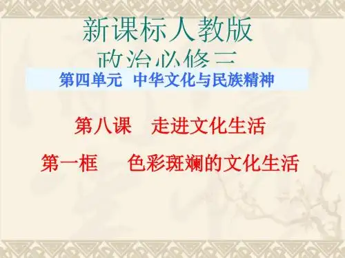 色彩斑斓的文化生活PPT课件9 人教课标版