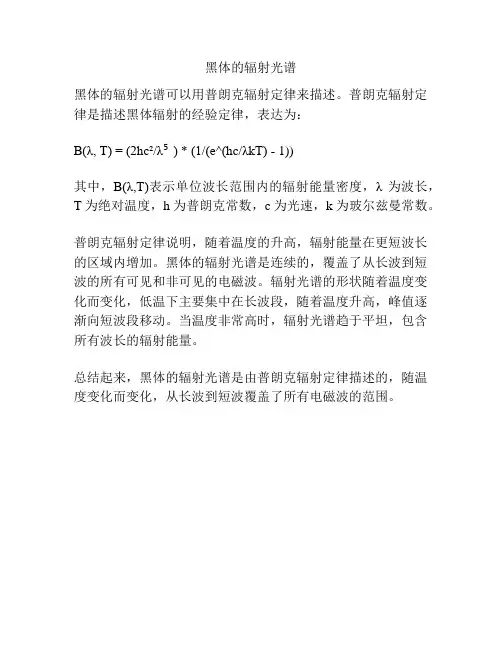 黑体的辐射光谱