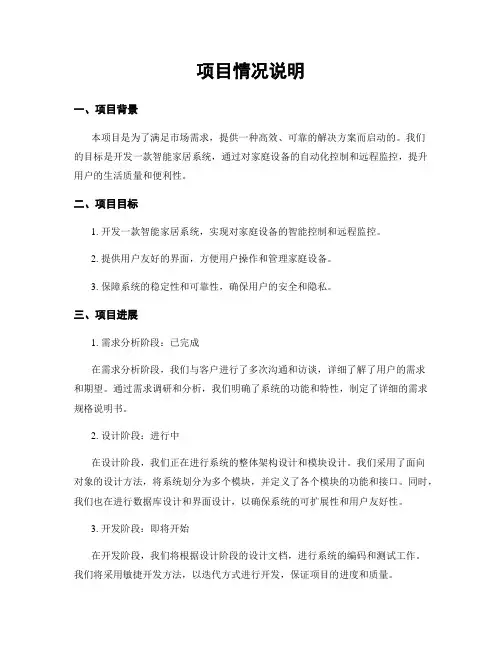 项目情况说明