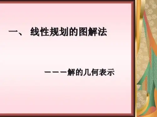 第1章 2 线性规划问题的图解法