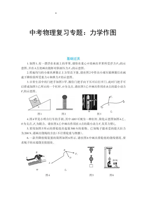 中考物理复习专题：力学作图