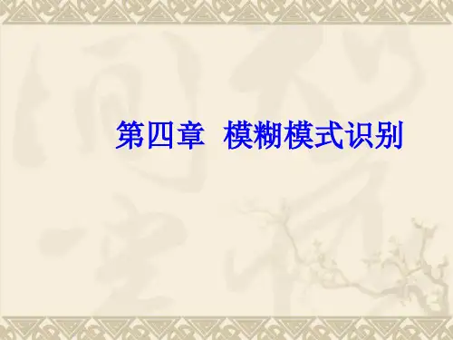 6法及其应用PT(第四章：模糊模式识别)