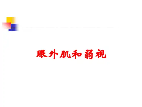 眼外肌和弱视