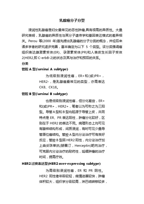 乳腺癌分子分型