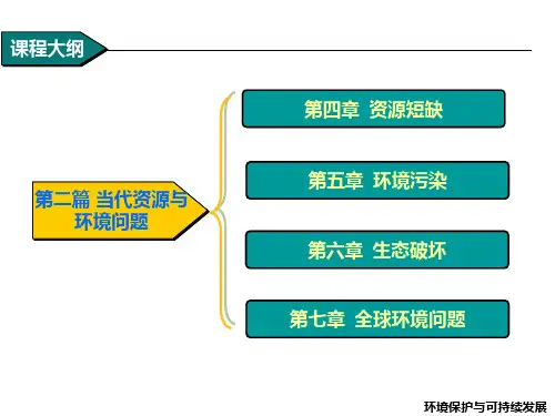 大一环境保护与可持续发展课程课件