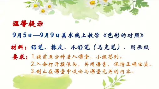 人教版美术五年级上册色彩的对比课件(共13张PPT)