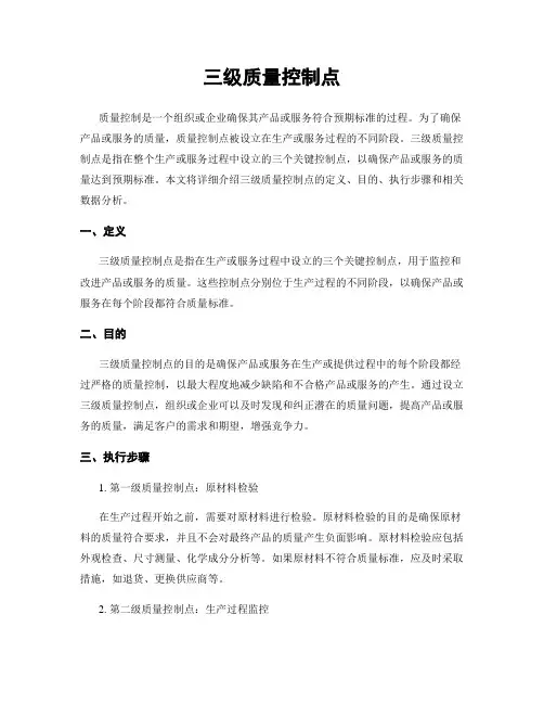 三级质量控制点
