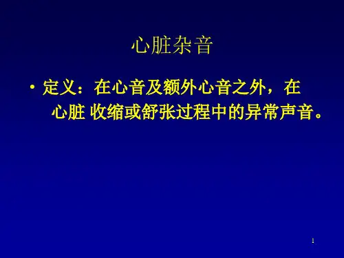 心脏杂音PPT课件