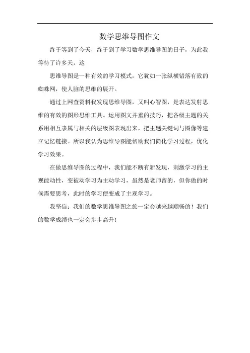 数学思维导图作文