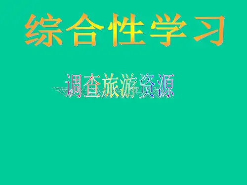 家乡旅游资源的调查ppt课件