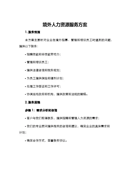 境外人力资源服务方案