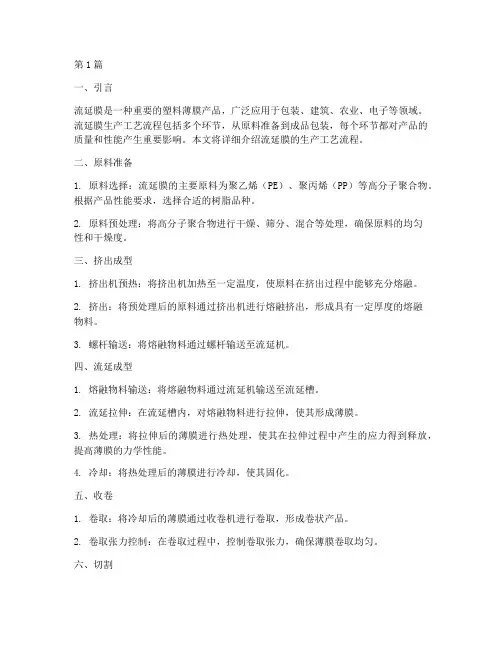 流延膜生产工艺流程(3篇)