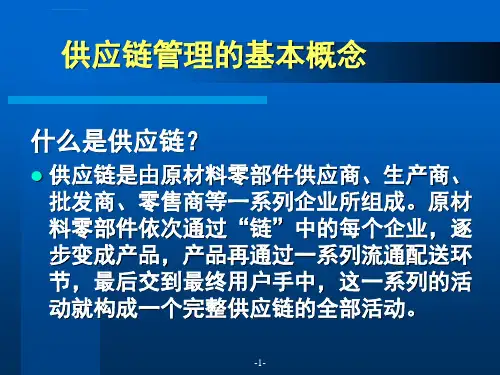供应链管理的基本策略ppt课件