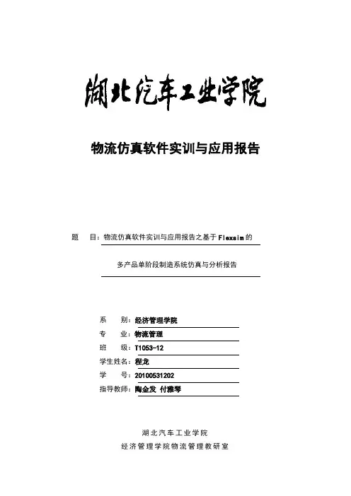 物流仿真软件实训与应用报告
