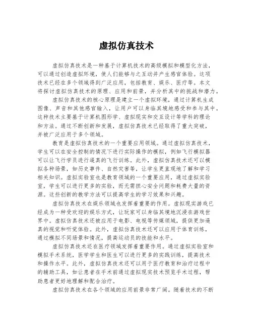 虚拟仿真技术