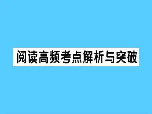 阅读高频考点解析与突破语文课件PPT