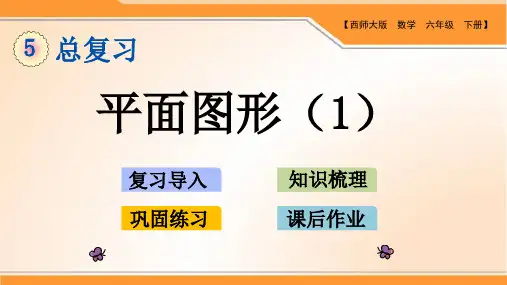 西师版小学数学六年级下册第五单元总复习《平面图形》优质课件(4课时)